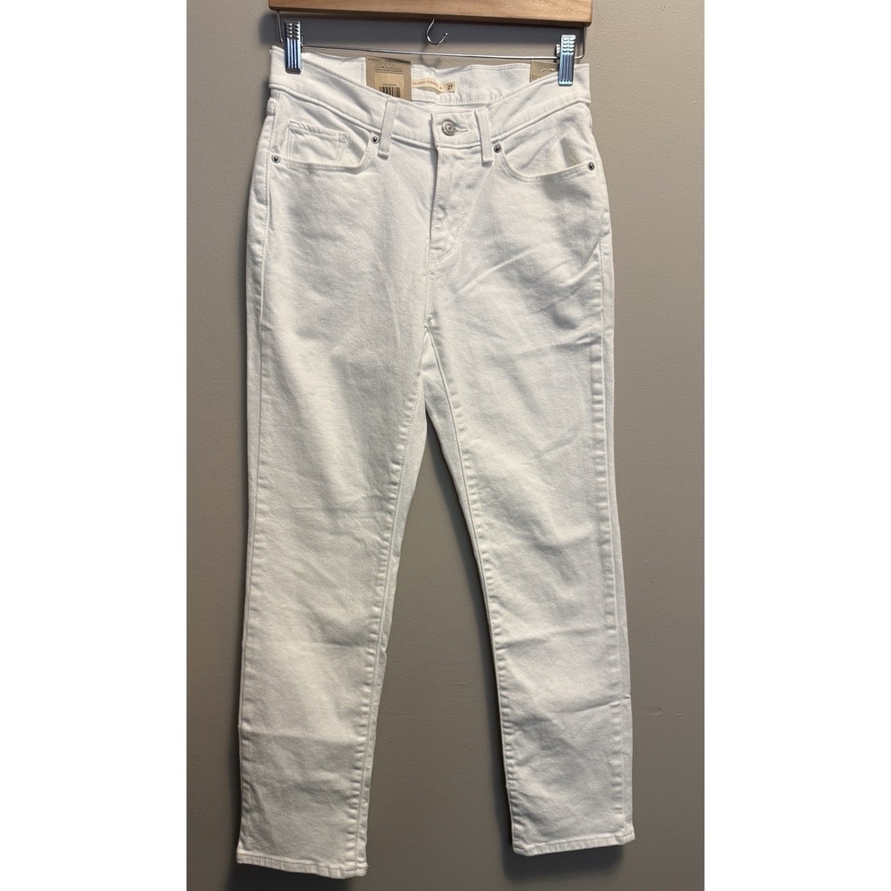 Levi's Women's Classic Straight Leg Jeans White Size 4 Or 27 Regular NWT